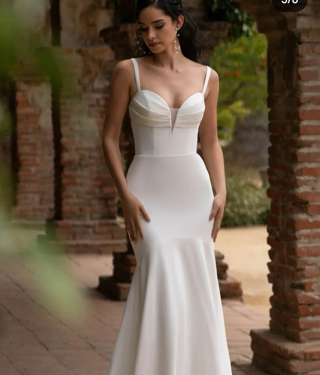 

2025 Women Wedding Dresses Spaghetti Straps Sweetheart Customize To Measures Buttons Backless Civil Mermaid vestidos de veran