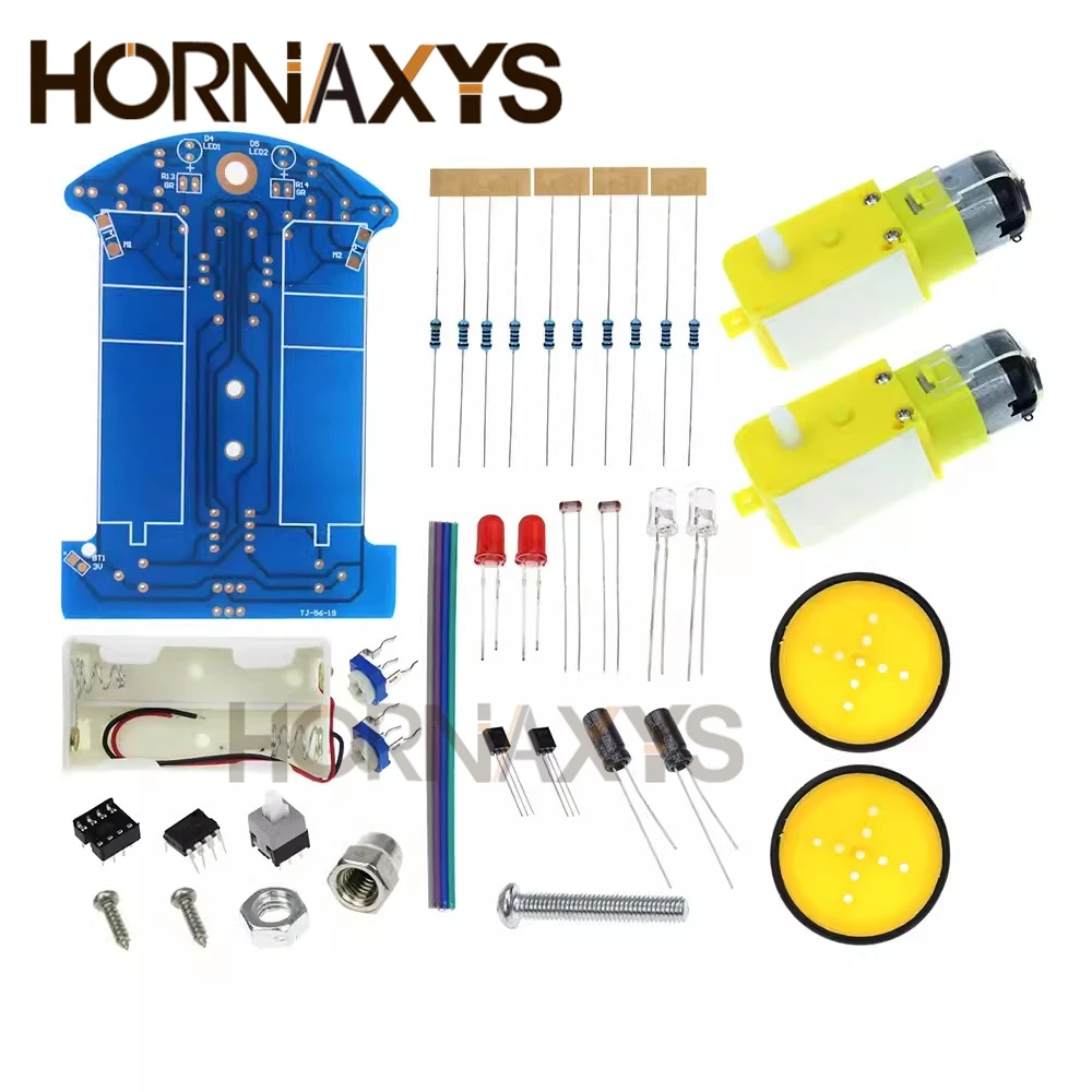 Imagem -02 - Faça Você Mesmo Linha de Rastreamento Inteligente Kit de Carro Inteligente Motor tt Kit Eletrônico Faça Você Mesmo Peças de Automóvel de Patrulha Inteligente D21