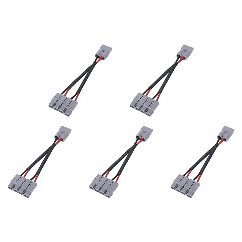 

Exclusive 5X 50A For Anderson Plug Connector Dual Y Adapter Battery Power Connector Forklift Power Plug Connector With 6MM Cable