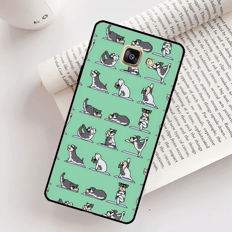 Cartoon Schnauzer Dog For Samsung Galaxy J1 J3 J5 J7 2016 A3 A5 2017 A6 A7 A8 A9 J8 2018 J6 J4 Plus Phone Case