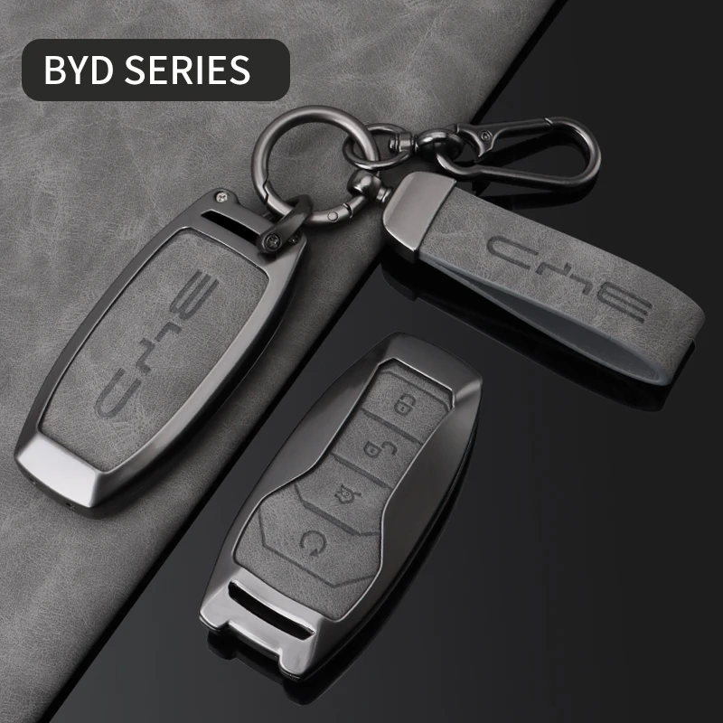 

Car Key Cover Keyless Case Interior Accessory Fob For BYD Song Plus Atto 3 Han EV Yuan Tang DM 2018 Qin Seal Dolphin E2 Keychain
