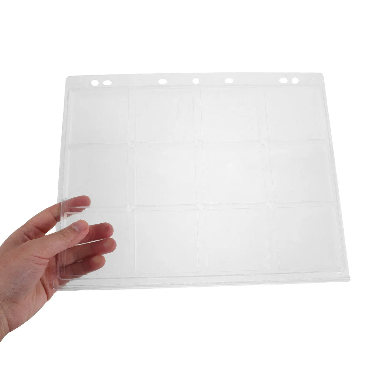 

2Pcs Coin Collector Sleeves Transparent Acrylic Flexible Dustproof Binder Sheets Coin Storage Pages Organizer