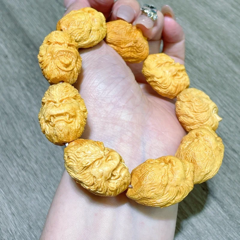 

Buddha beads men's , iron-core olive pit bracelet