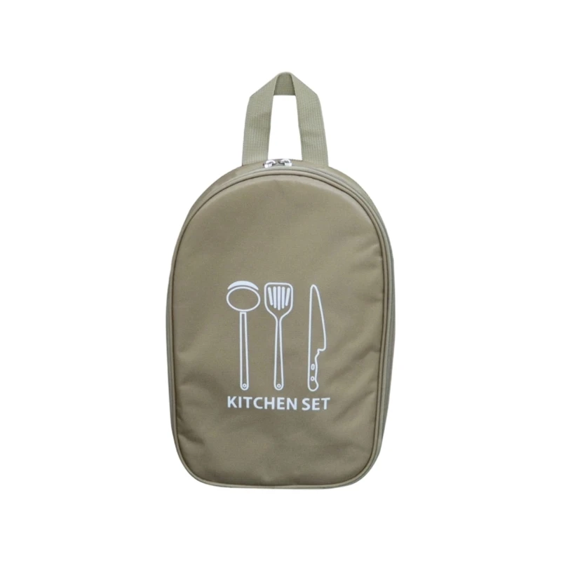 Q5WD Oxford Fabric Kitchen Gear Organizers With Separate Slots For Safe Transport Outdoor Cooking Accessories