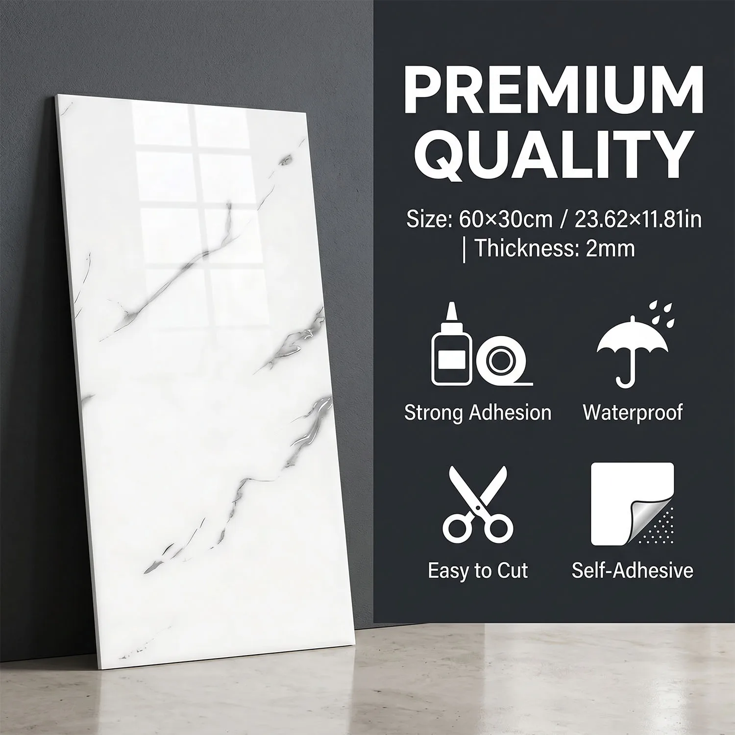 

decor Self-Adhesive Foam Wall sticker 3D Marble Design Perfect for Decorating Homes Peel-And-Stick Wall Stickers Easy to Clean