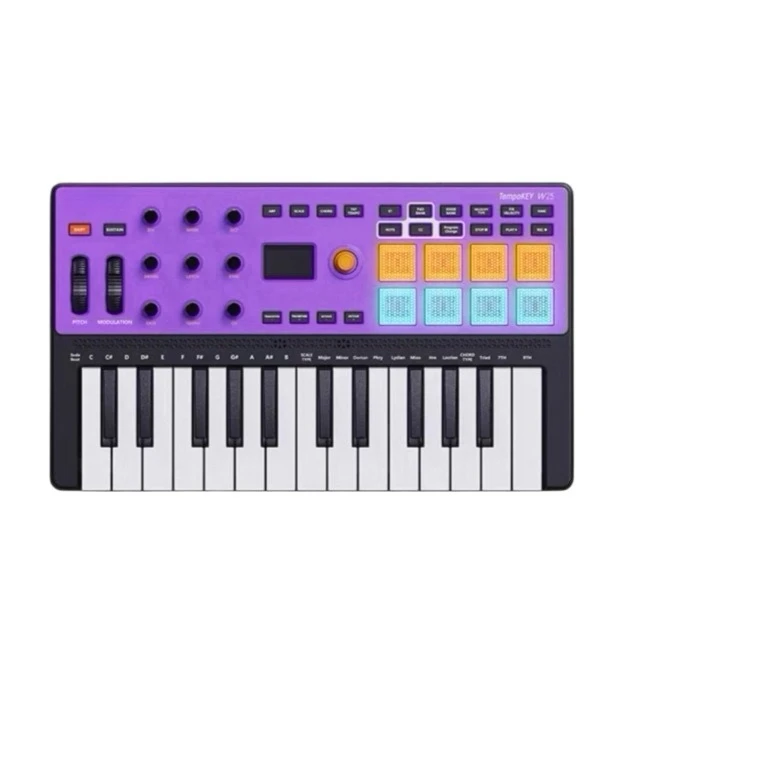 MIDI Keyboard 25 Keys, Portable Bluetooth Controller for Music Production, Live Streaming, Electronic Performance