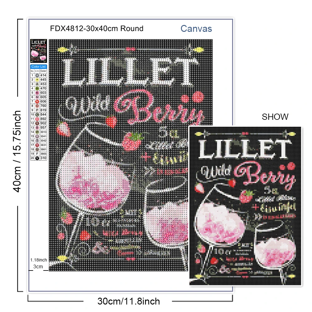 Putuo Decor Cocktail Diamond Painting Vintage Posters Wall Art Decoration for Bar Club DIY Diamond Mosaic Kit New Product