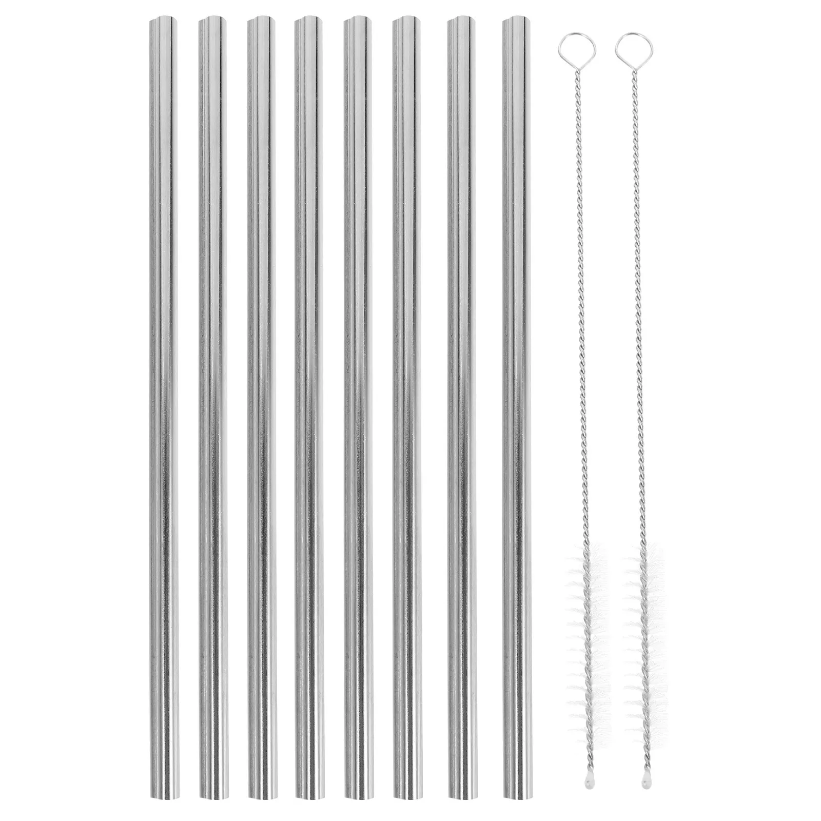 1Set Stainless Steel Heart Straw Reusable Metal Straw for Milk Tea Juice Smoothies Party Use Stainless Steel Straws