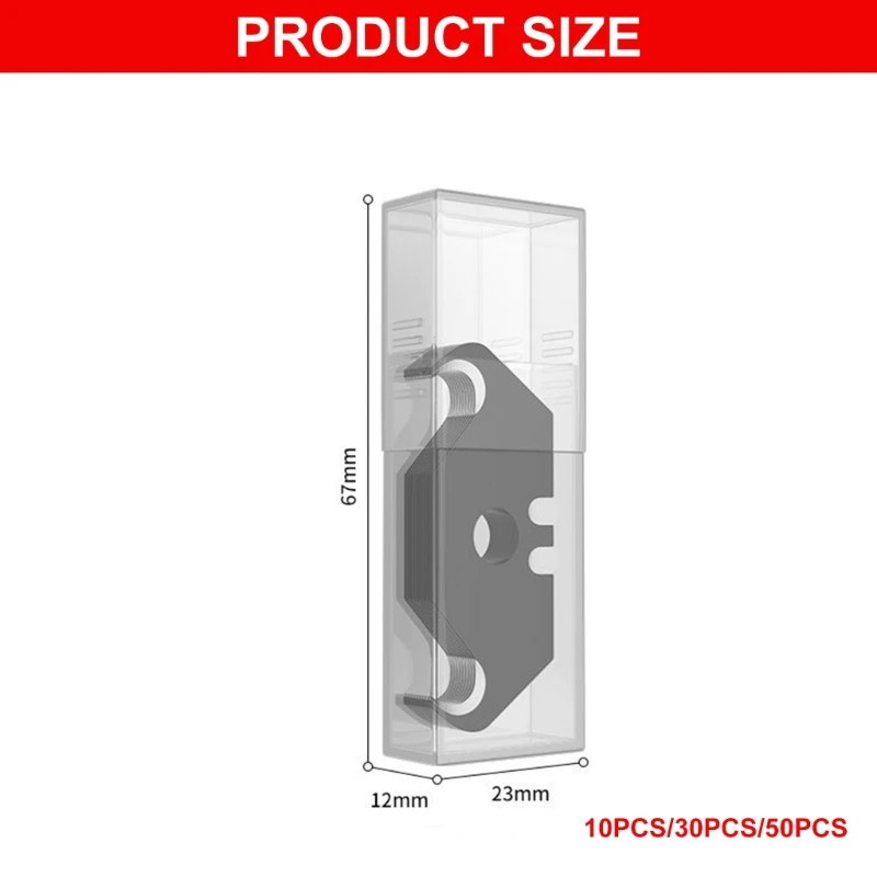 Art Craft Cutter Tool Razor Blades in Protective Case Sharpness Edge for Crafting and DIY Projects Trapezoid Blade