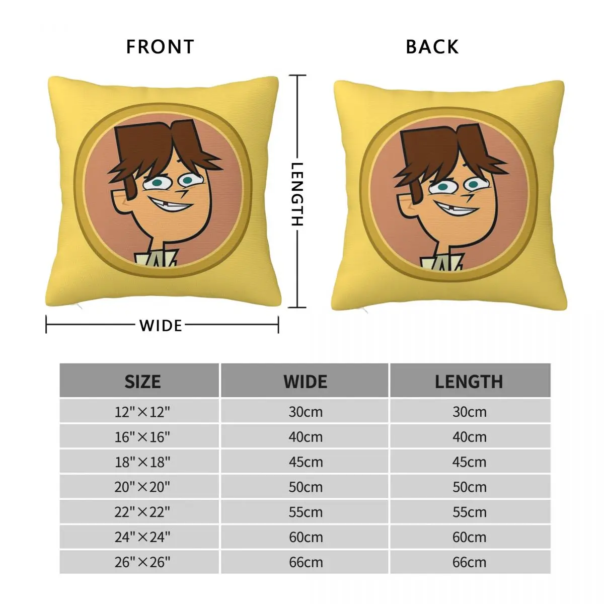 Total Drama Island Cody Pillowcase Polyester Linen Velvet Printed Zip Decor Throw Pillow Case Sofa Seater Cushion Cover 45x45