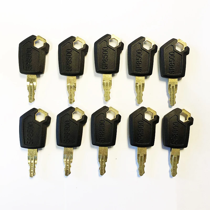 10pcs spare parts 5P8500 5P-8500 Ignition Key for Caterpillar Heavy Equipment Loader Dozer Parts