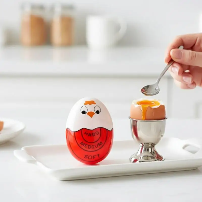 Egg Timer for Boiling Eggs Color Change Sensor Soft Medium Hard Doneness Precision Cooking Kitchen Tool