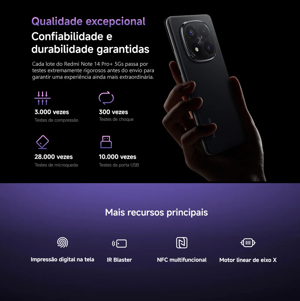 هاتف Xiaomi Redmi Note 14 Pro+ Plus 5G الذكي 200MP NFC IP68 120 هرتز AMOLED Snapdragon 7s Gen 3 HyperOS