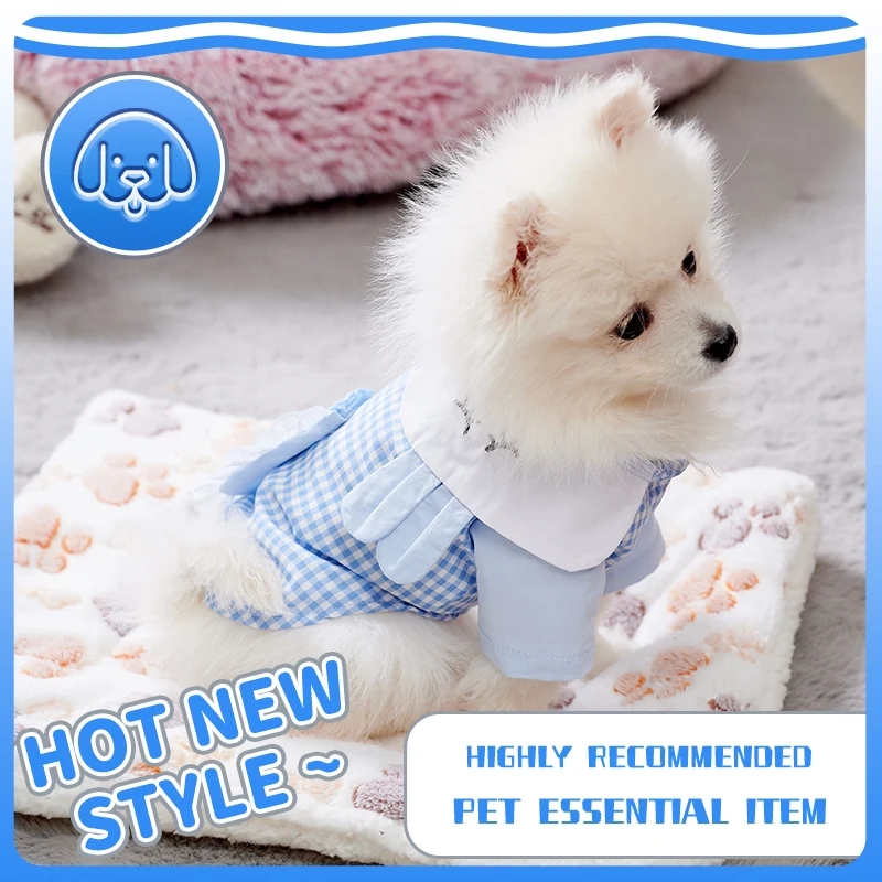 Soft Cooling Dog Clothes for Small Dogs Spring Summer Puppy Cats Vest Shih Tzu Chihuahua Clothing French Bulldog Falbala Vest