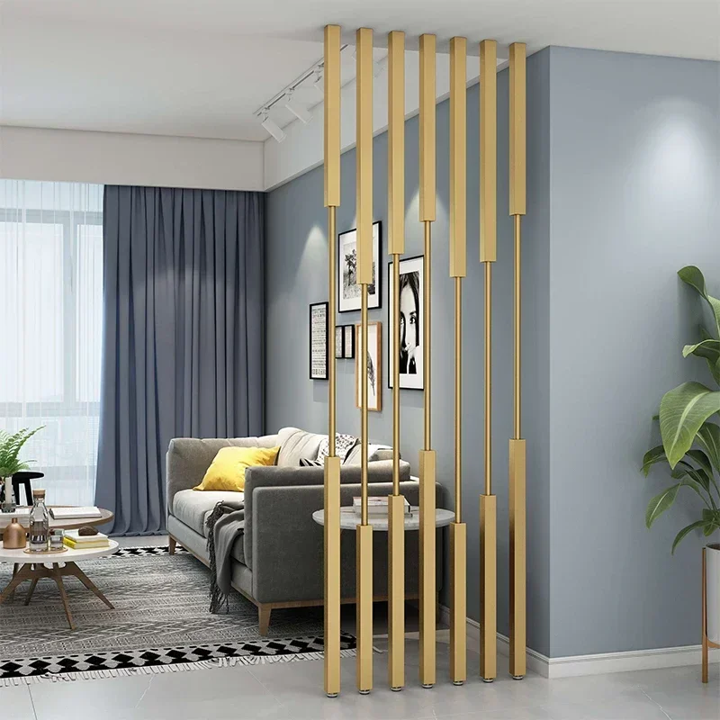 Partición de pantalla de hierro, divisores de habitación, rejilla de entrada, entrada de pilar, sin perforación, ajustable para sala de estar, Hotel, moderno y Simple