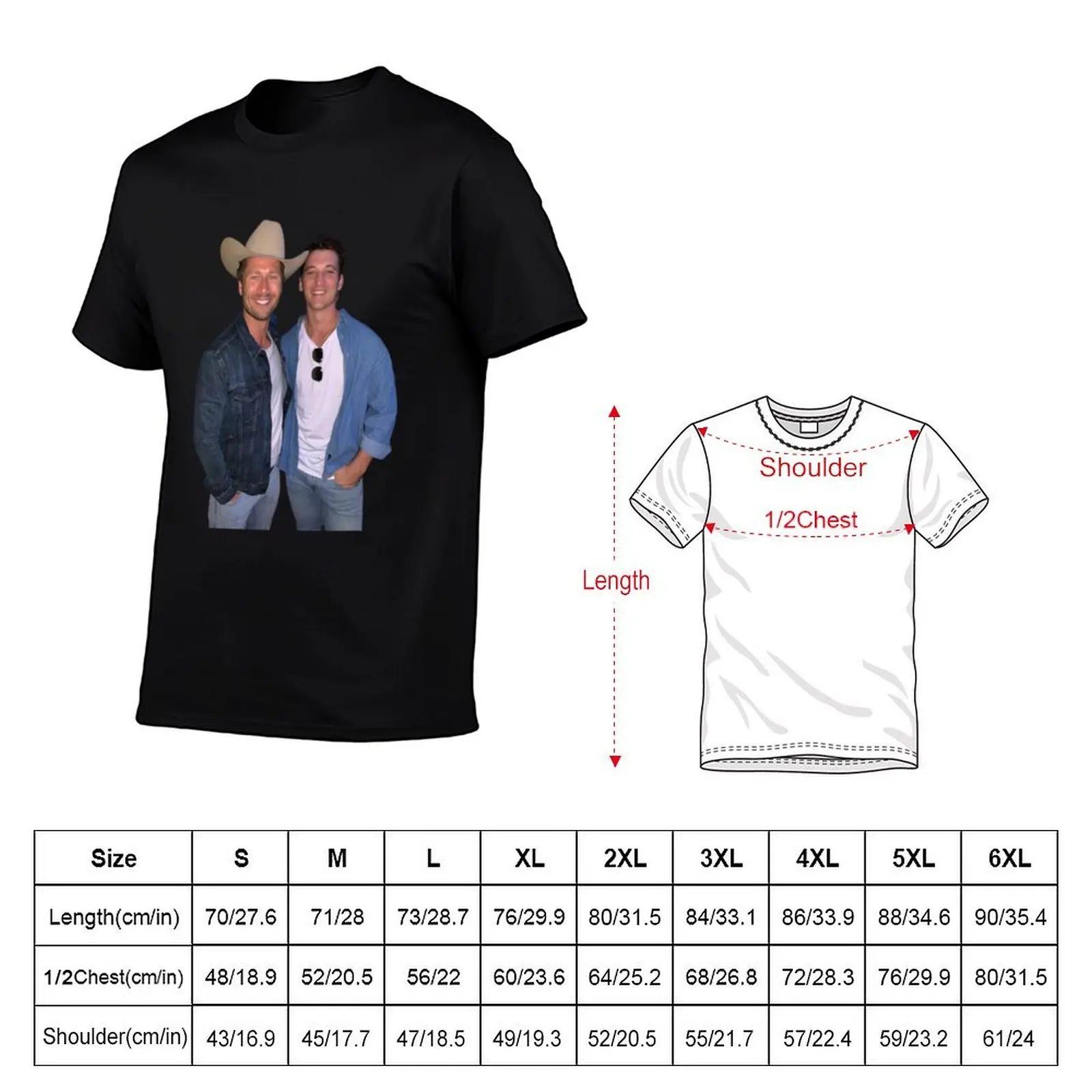 Glen Powell & Miles Teller T-Shirt t shirt man luxury man t shirts cotton funny t shirts man T-Shirt