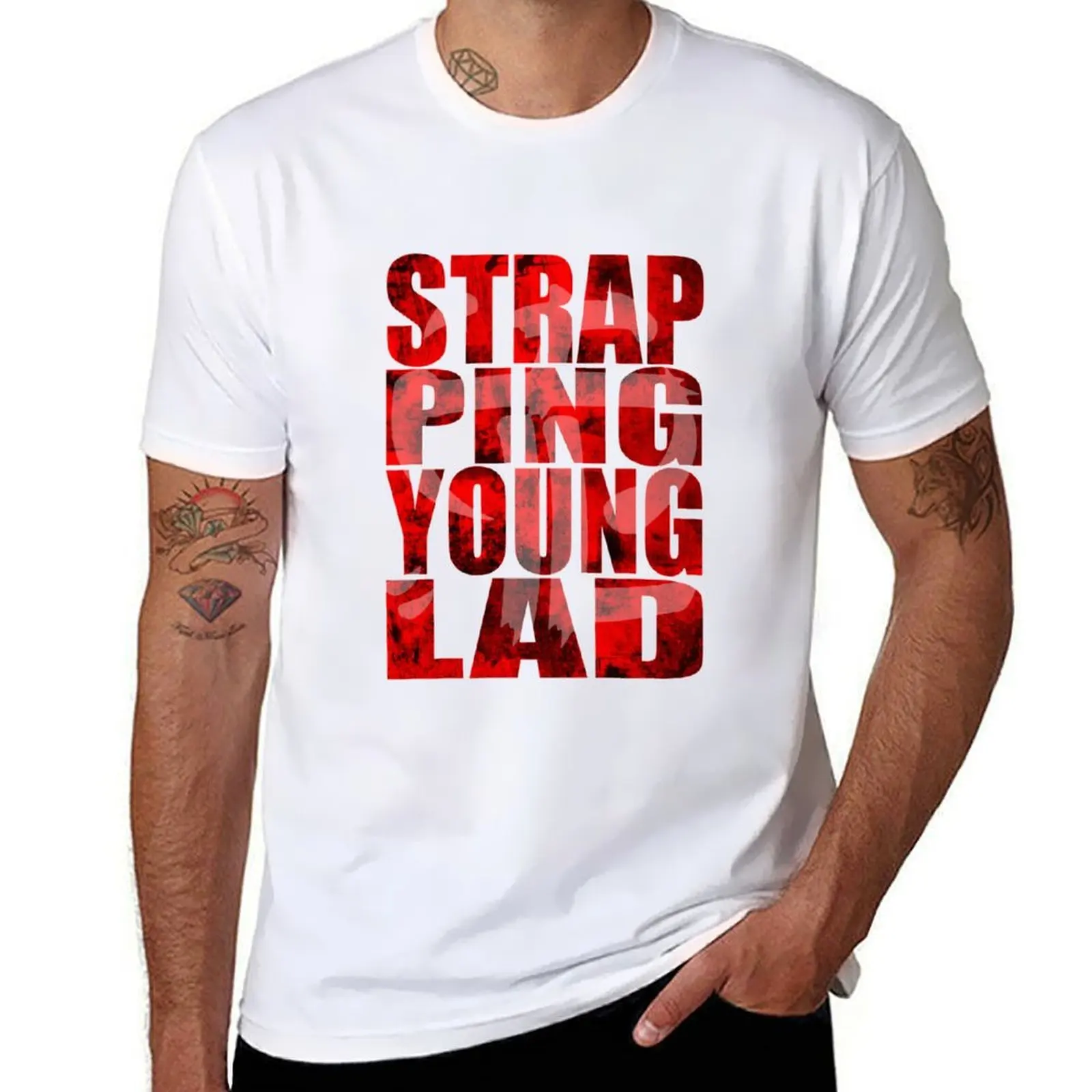 

Strapping Young Lad T-Shirt man t shirt cotton t shirts for man pack white T-Shirt