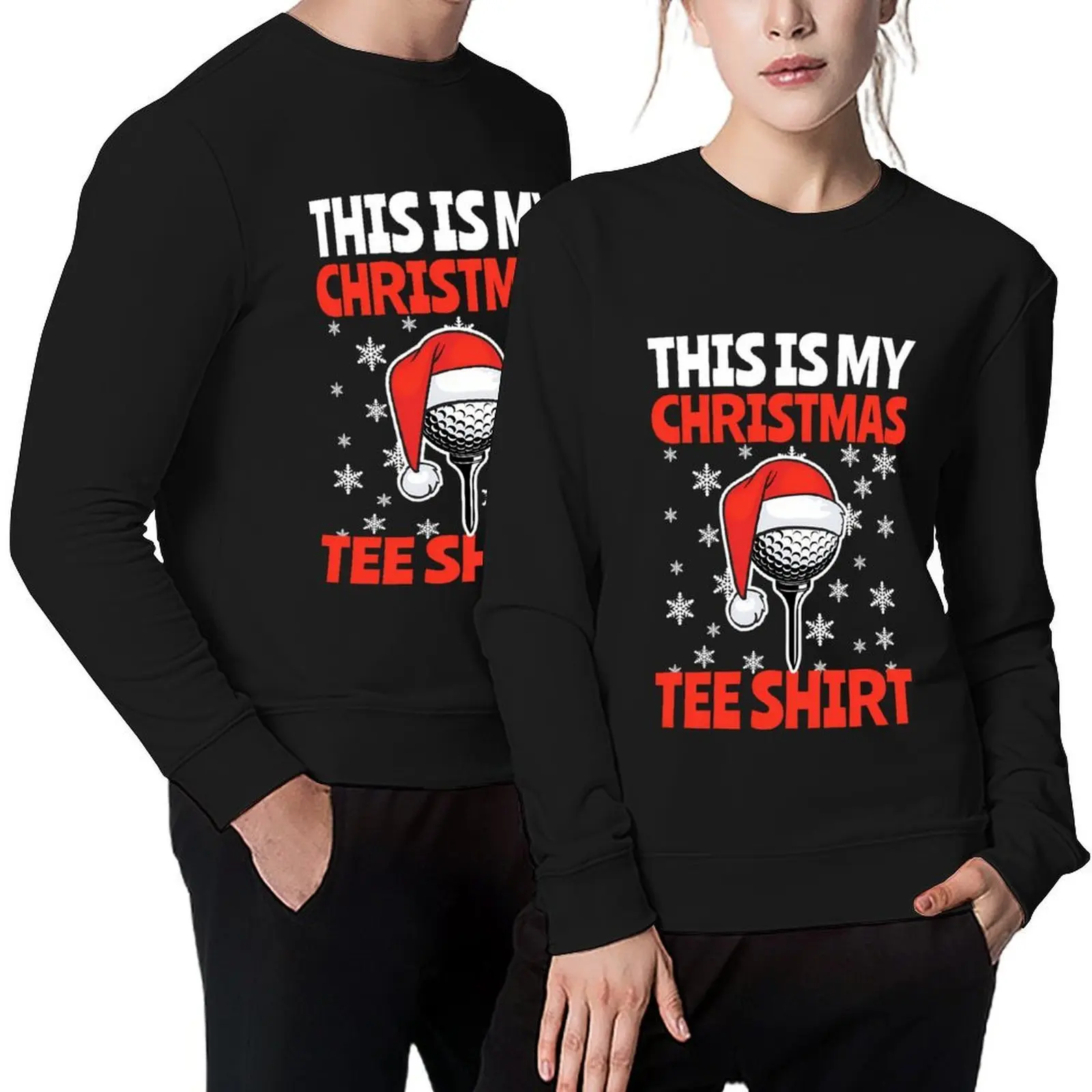 

Golf Pun - Christmas Golfing Pullover blouse men clothing tracksuit men men's sweat-shirt set graphic sweatshirts