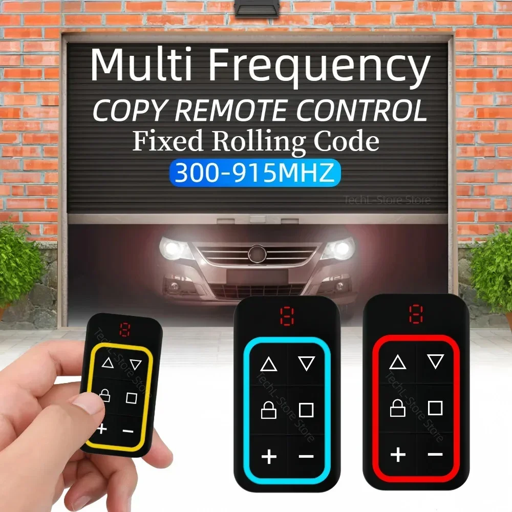 Garage Door Remote Control Copy Duplicator Multi Frequency 300-915MHz Compatible with Multiple Brands 433MHz 868MHz