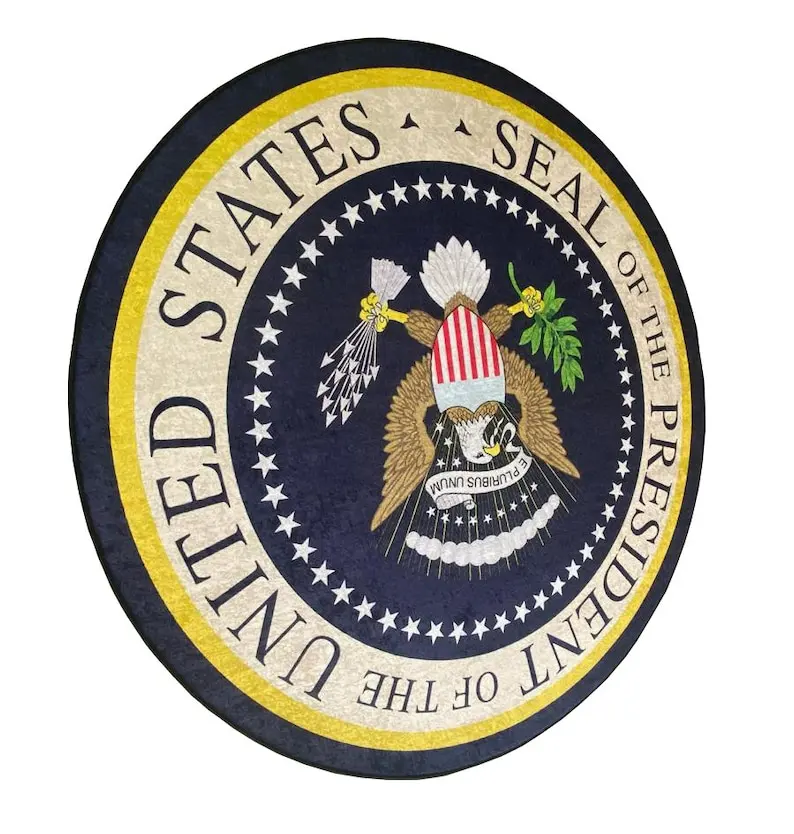 ختم تجريدي وبساط مستدير للرئيس - سجادة منطقة حديثة غير قابلة للانزلاق لديكور المنزل