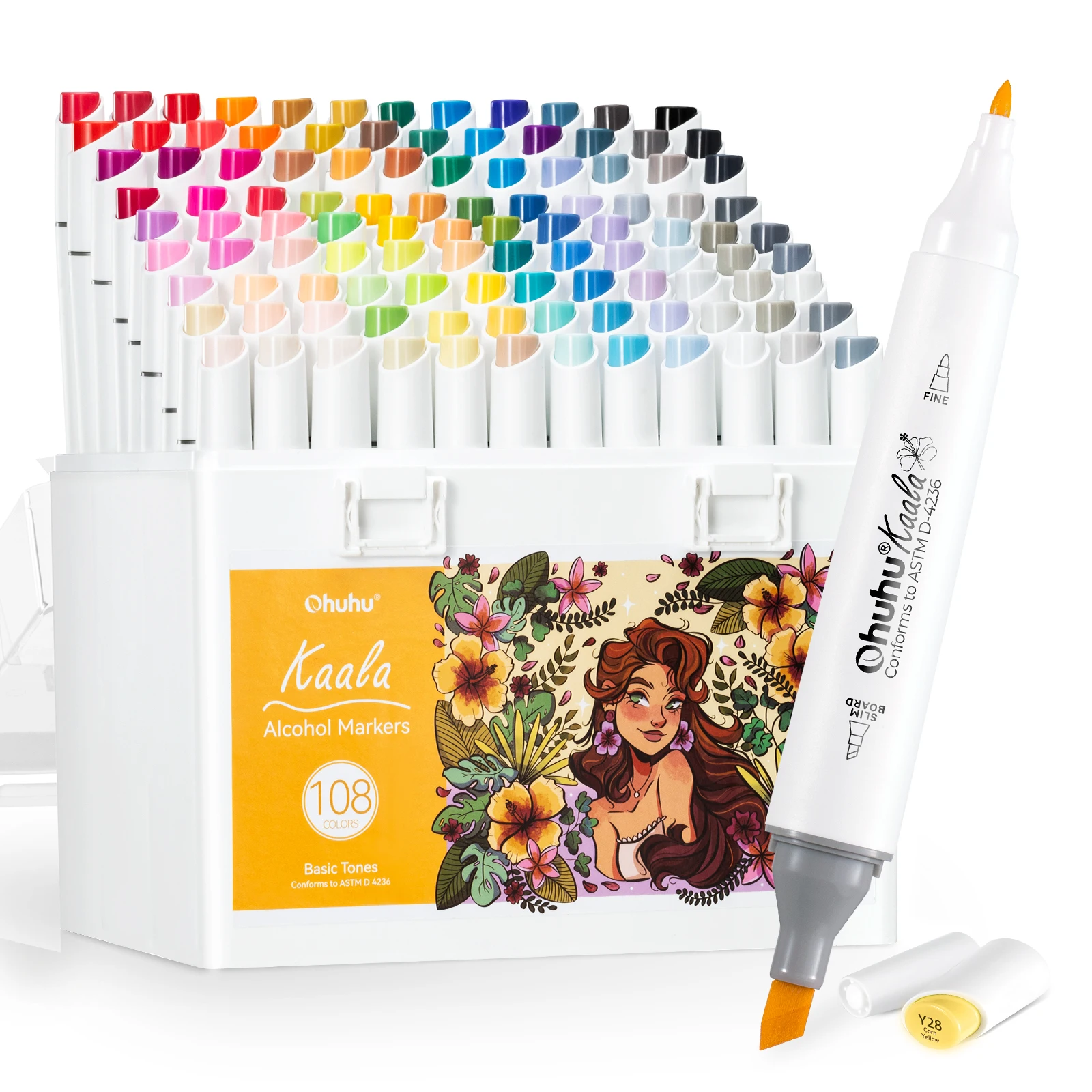 Ohuhu Kaala Marker Pen Set Kleur Markers Alcohol Art Markers Hervulbare Dual Tips Schetsen Tekening Manga School Art Supplies - afbeelding 1