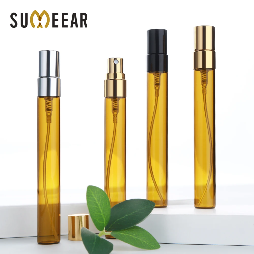 

10ml 50/100PCS Glass Perfume Spray Bottles Refillable Atomizer Empty Perfume Bottle Amber Sample Glass Vials