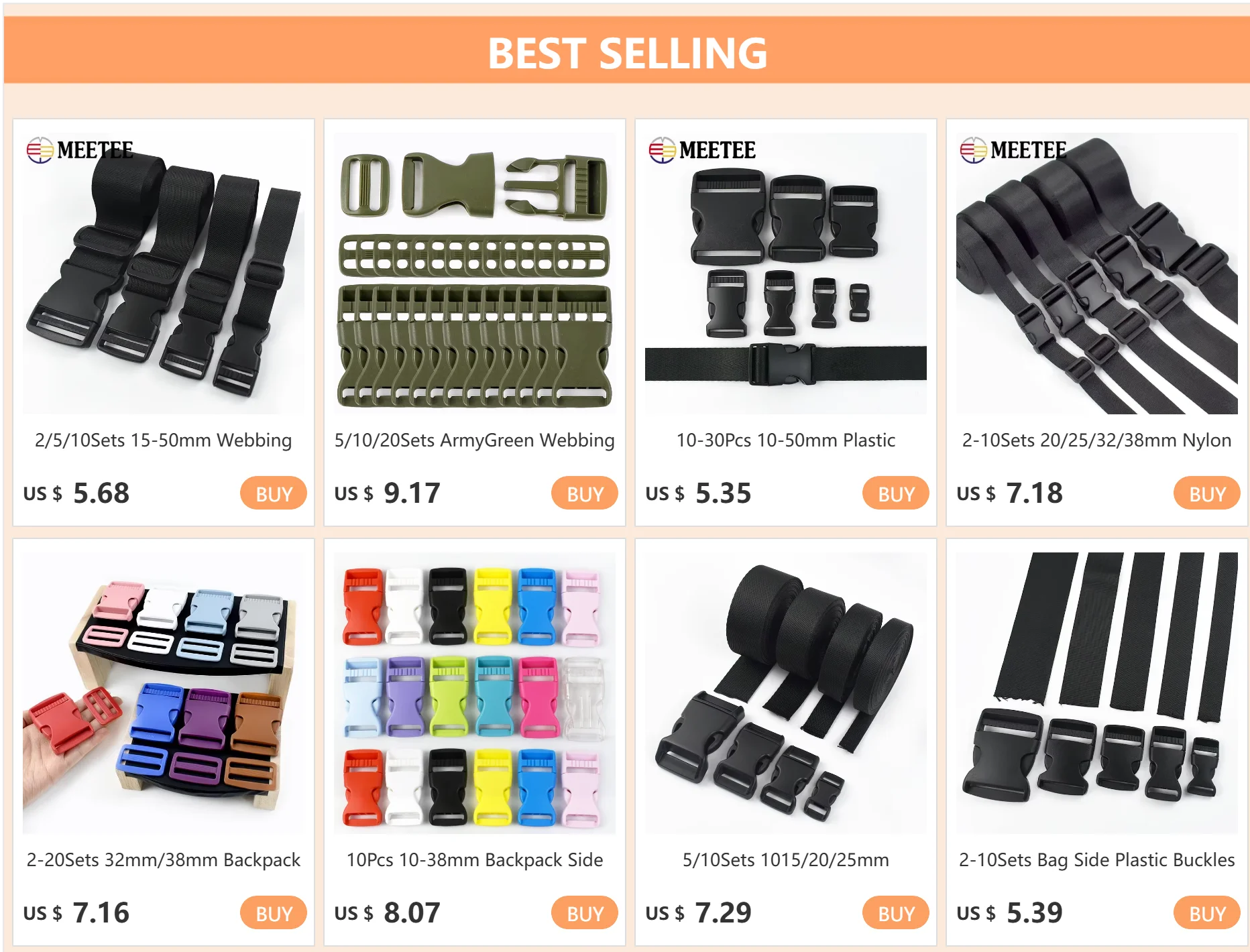 2-10 Sets 20/25/32/38mm Nylon-Gurtband mit verstellbarer Kunststoff-Schnellverschluss-Schnalle, Tri-Glide-Schieber, Seitenverschluss für Taschen, Band, Gurt, Nähzubehör – Detail 1