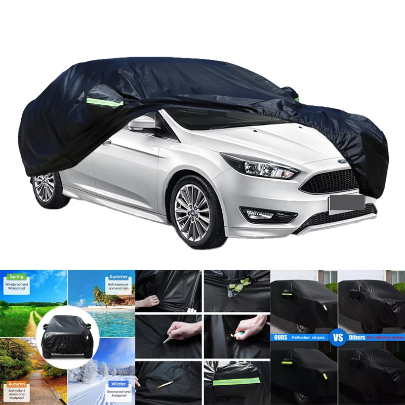 

For Ford Focus All-Weather Car Covers 6-in-1 Waterproof Dustproof UV Proof Snowproof Scratch Resistant Protection