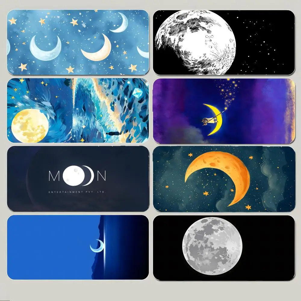 Moon Soft Beautiful Art 1 Mouse Pad Large Gaming Mousepad with Thick Stitched Edge Non-Slip Desk Mat