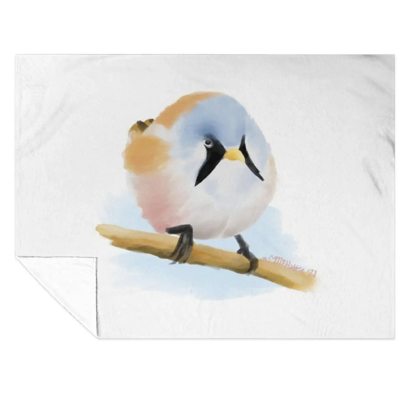 

Bearded Reedling Throw Blanket anime Blankets Sofas Of Decoration christmas decoration Custom Blankets
