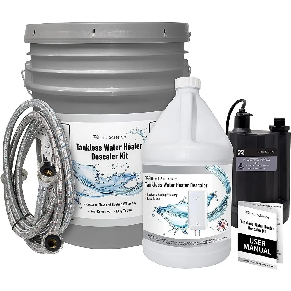 

Комплект для промывки водонагревателя без резервуара с раствором для удаления накипи жидкости на галлон и насосом Extra Strength 1/6HP