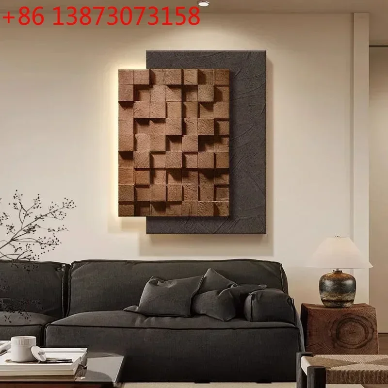 Canvas Living Room Creative Decorative Painting Solid Geometry Moulding Canvas Painting Modern Nordic Luxury Room Decoration
