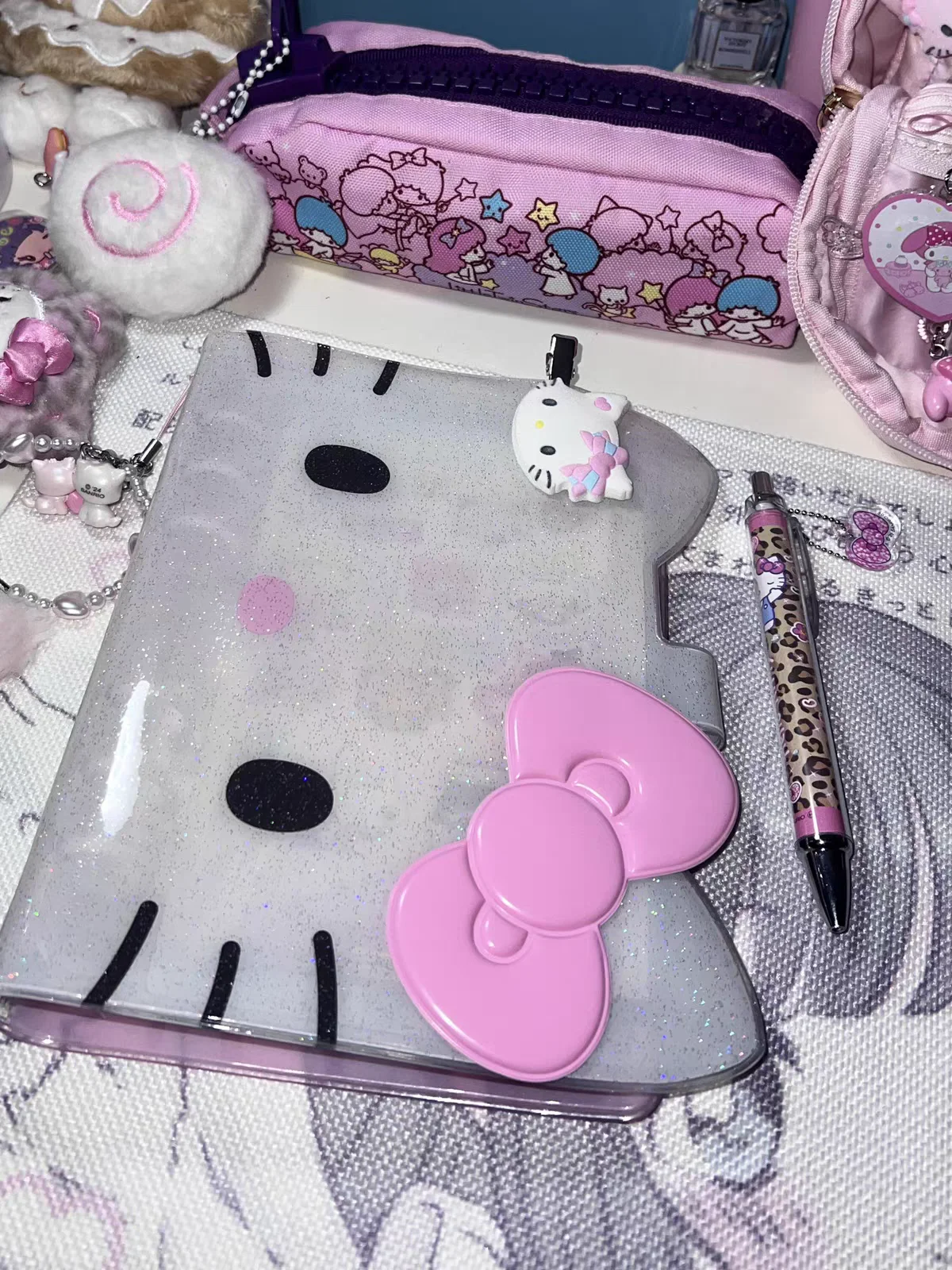 Hot Hello Kitty A6 Loose-Leaf Book Binder Pink Girly Heart Kawaii Lovely Super Anime Hand Ledger Cartoon Anime New Products view 5
