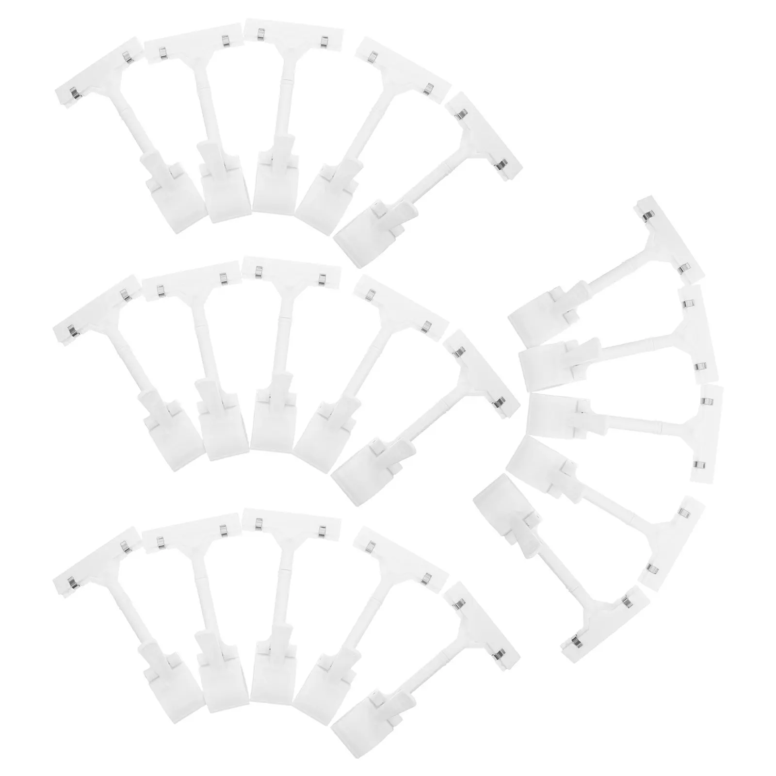 20Pcs Thumb Clip Display Holders Solid Color Plastic Retail Sign Clips Rotatable Merchandise Shelf Label Price Tag Holder