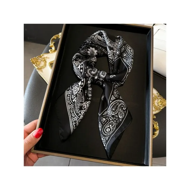 New 70*70cm Fashion Handkerchief Neck Scarf For Women Shawl Silk Satin Hair Female Square Hairband Headband Bandana Head Scarves