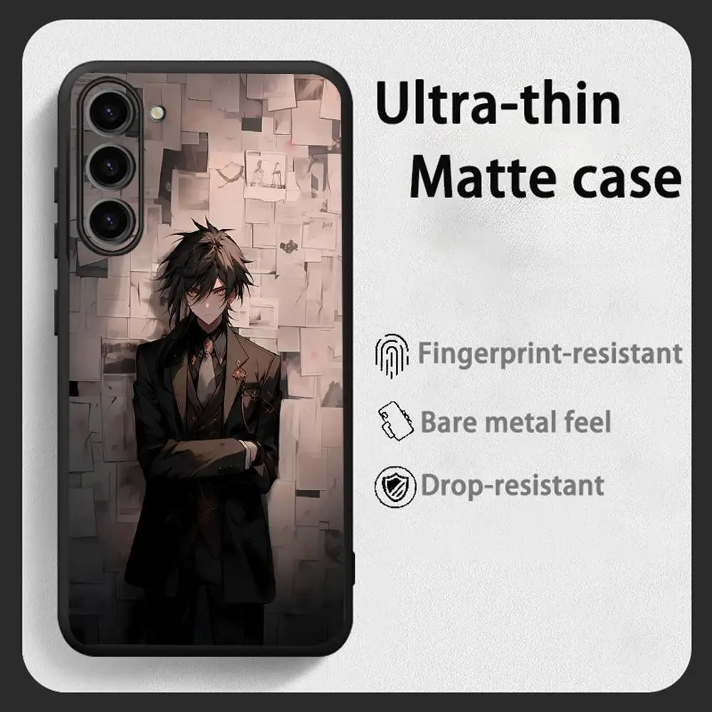 Fashion Morax cool game man  Phone Case For Samsung Galaxy S26 S25 S24 S23 S22 S21 Plus Ultra Fold A Soft Black