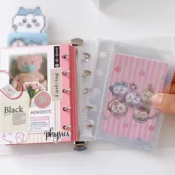 1Piece Transparent A7 M5 Loose-Leaf Notebook Case Ring Binder Notebook Shell File Folder Button Closure Office School Supplies