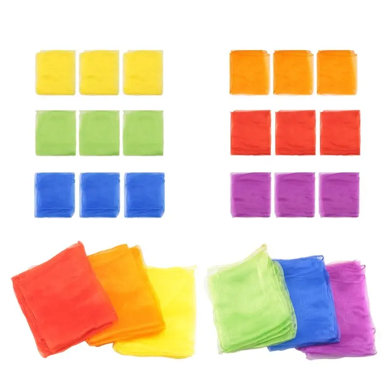 YSUN-48 Piezas de Pañuelos de Malabares para Niños, Pañuelos de Música y Danza, Pañuelos Coloridos, Pañuelos de Movimiento, Pañuelos de Ritmo para Niños