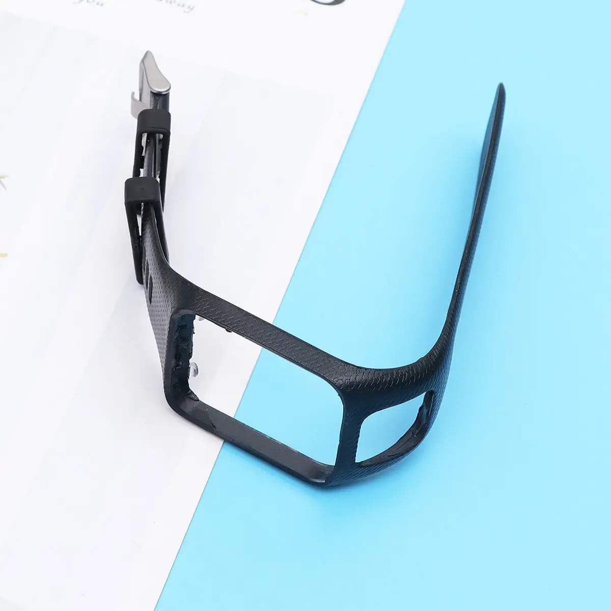 

Silicone Watch Band Replacement Black Adjustable Watch Strap Compatible Runner 2 3 Spark 3 Golfer 2 Wristband