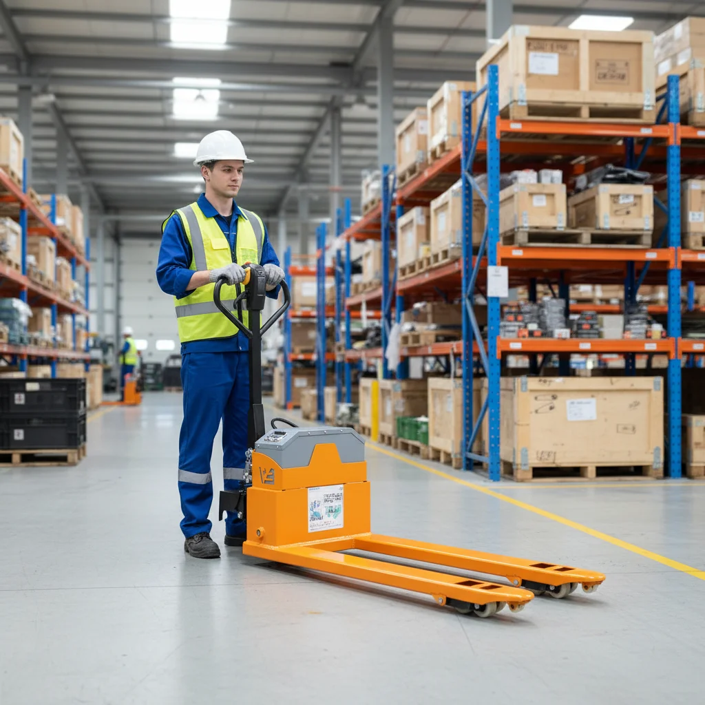 

3 Ton Full Electric Pallet Truck with Maintenance-Free Lead-Acid Battery for Industrial Factory Logistics and Cargo Storage
