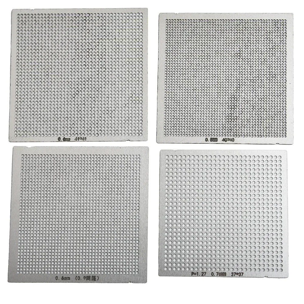 Set Reballing Rework Net Pack Stencil Direct Warmte Onderdelen Vervangt Reball Rework Zilver Vervangende Accessoires