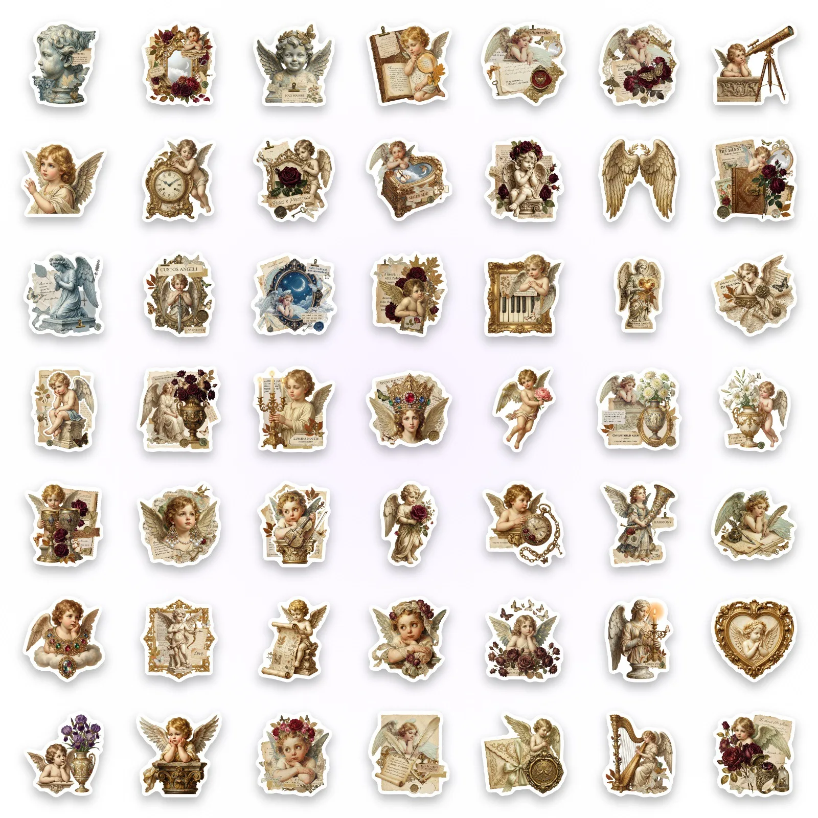 50-100PCS Cartoon Classic Mythical Angel Stickers Water Bottles Luggage Mobile Stationery Reward Decorative Stickers