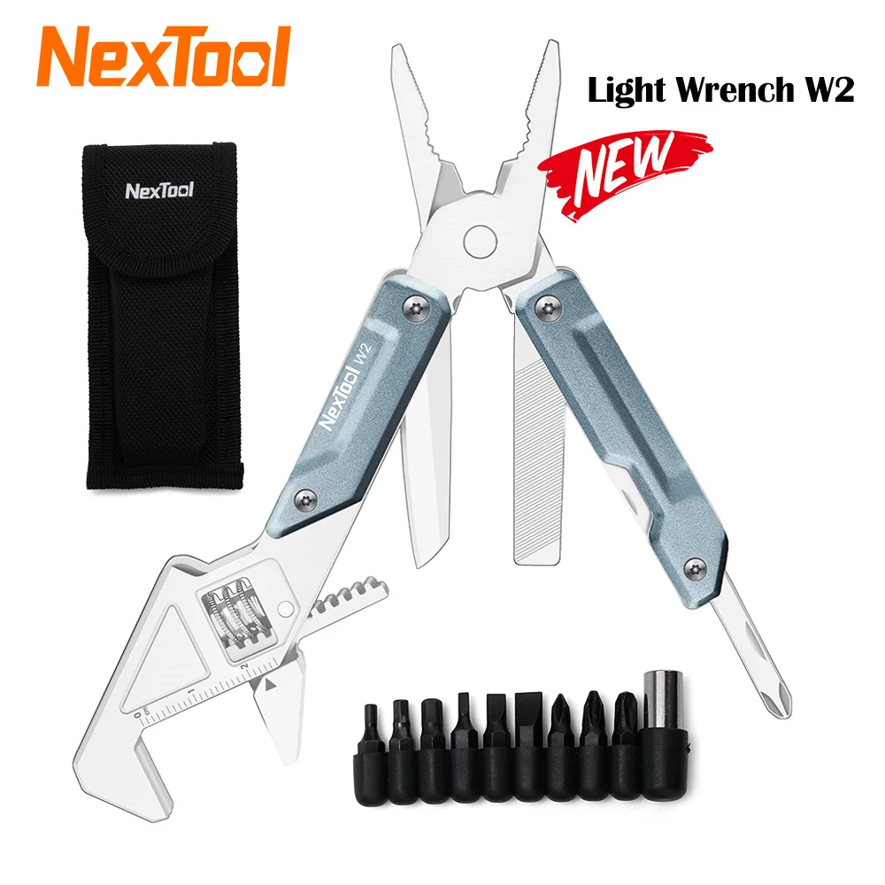 

NexTool Light Wrench W2 Multi Tool 8 In 1 Foloding Pliers Multi-functional Spanner Screwdriver Outdoor Camping EDC Hand Tool