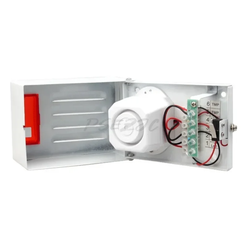 DC12-24V Fire Sound and Light Alarm Box Outdoor Sound and Light Alarm Iron Box