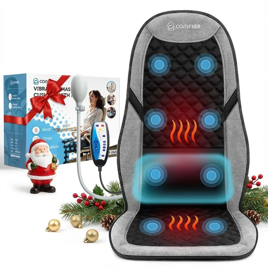 

Back Massager with Heat,Massage Chair Pad,Massage Seat Cushion with Adjustable Lumbar Support,Back Massage for Pain Relief,Chair