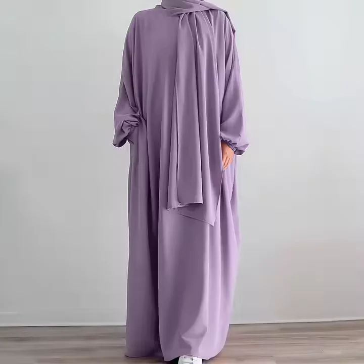 Hooded Abaya Muslim Prayer Garment Women Hijab Dress Islam Clothing Turkey Robe Dubai Kaftan Abayas Eid Djellaba Kebaya Jalabiya