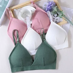 Women Yoga Sports Bras Triangle Cup Underwear Female Breathable Wrapped Tube Top Sexy Beauty Back Adjustable Sling Bra Vest