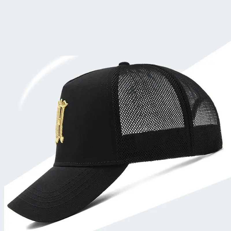 60-65cm Plus Größe Baseball Kappe Für Männer 100% Baumwolle Sommer Mesh Net Trucker Dad 5 Panel Hüfte hop Snap Zurück Frauen Sonne Hüte Gorras