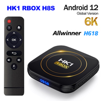 Android 12 TV Box HK1 RBOX H8S Allwinner H618 2.4G 5G Dual Wifi TVBOX Media Player 4GB 64G 32GB HK1rbox Set Top TV Receiver BOX