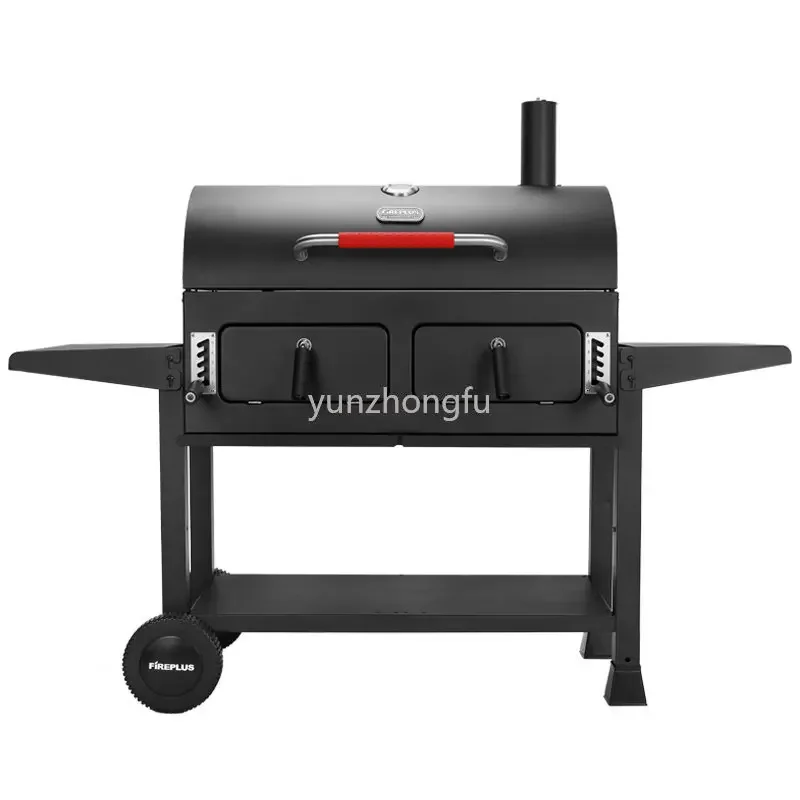 

Courtyard Barbecue Grill Household Large American BBQ Charcoal Barbecue Grill Outdoor Villa Stew Oven Tool